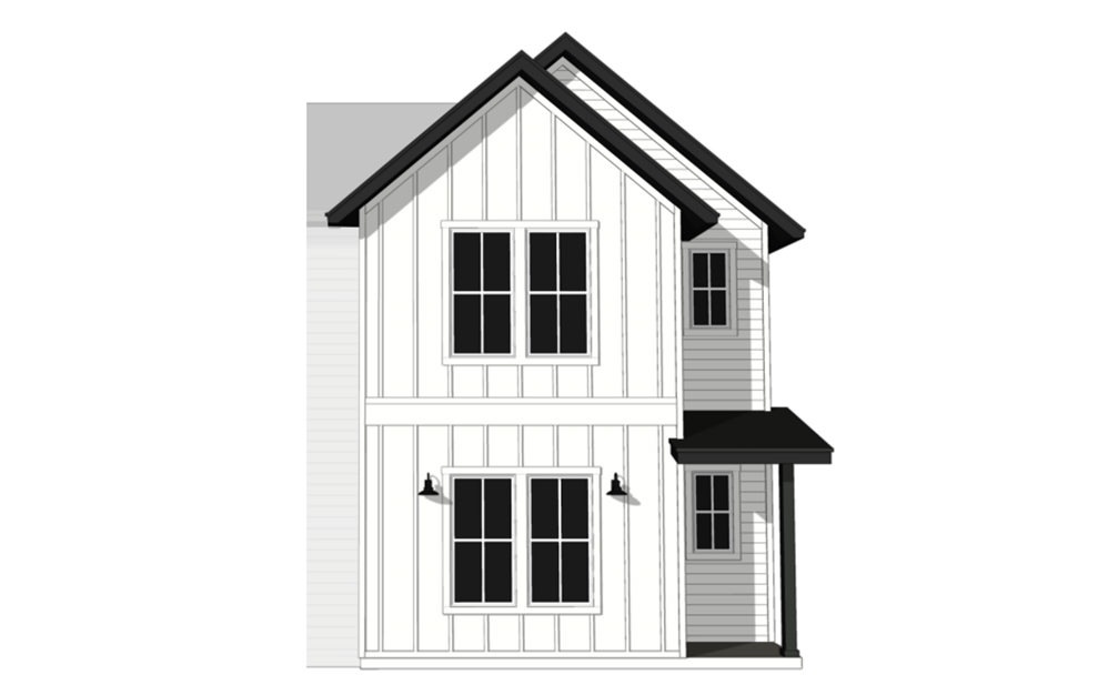 Two Bedroom Farmhouse (B2T) - 2 bedroom floorplan layout with 2.5 baths and 1242 square feet. (Exterior)